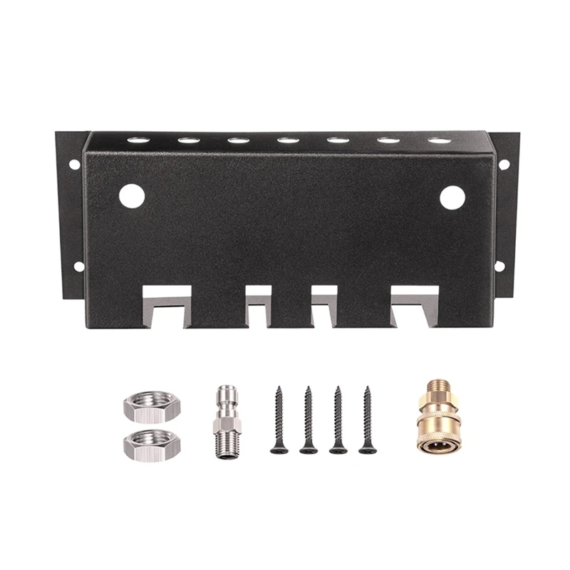 

Pressure Washer Tool Holder, 7 Holes Storage Rack Wall Mounted For Foam Cannons, Washer Nozzle Tips And Wand Easy Install