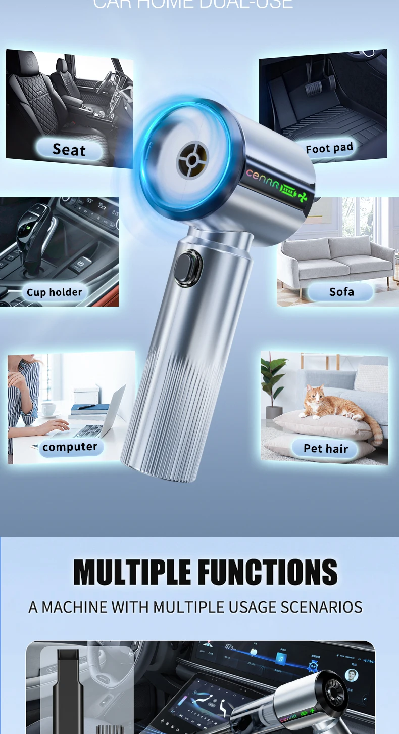 Car Vacuum Cleaner Strong Suction Powerful Portable HandHeld Car Cleaner for Hom