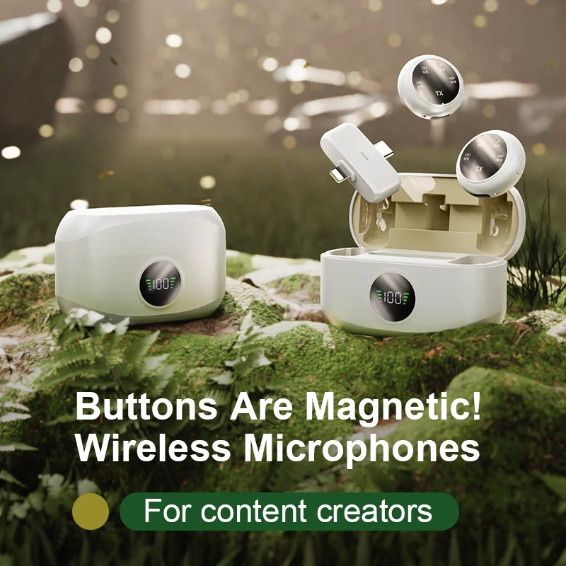 K31Pro 2.4G sans fil Lavalier double Microphone 5.3 Bluetooth suppression du bruit affichage numérique pour l'enregistrement de prise de vue vidéo