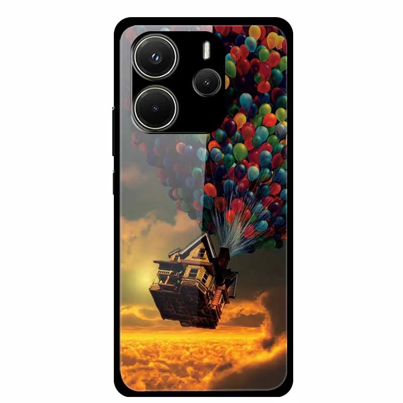 Space-Themed Soft Bumper Tempered Glass Case with Premium Protection