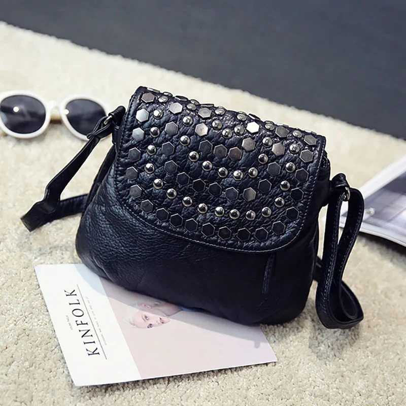 Sophia Lux Soft PU Leather Handbag - Black
