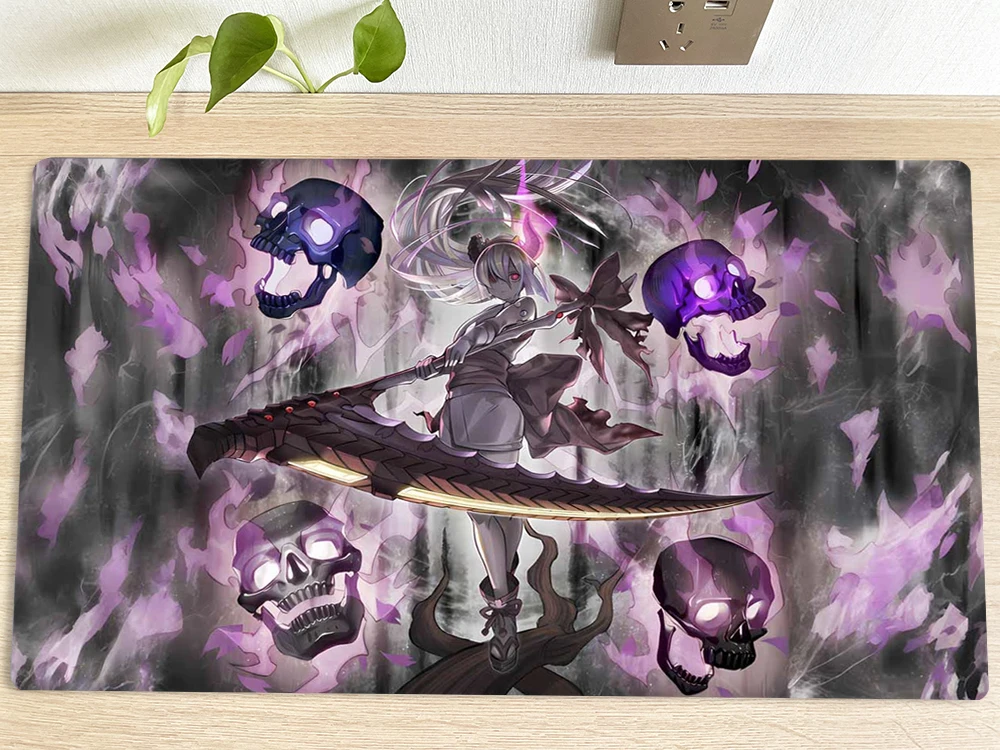 

Настольный игровой коврик YuGiOh Terrors of the Underroot TCG, коврик для игры в торговую карту, коврик для мыши, 60x35 см, коврик для мыши и сумка