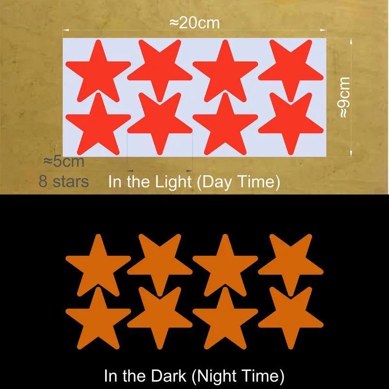 Vibrant Glowing Star Stickers for Kids' Rooms - Ceiling & Wall Decor