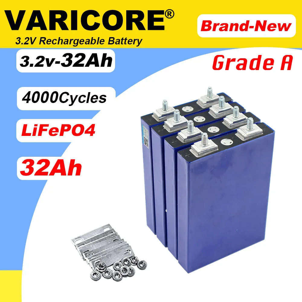 3.2V 32Ah battery pack LiFePO4 phosphate 32000mAh for 4S 12V 24V Motorcycle Car motor batteries modification Stud