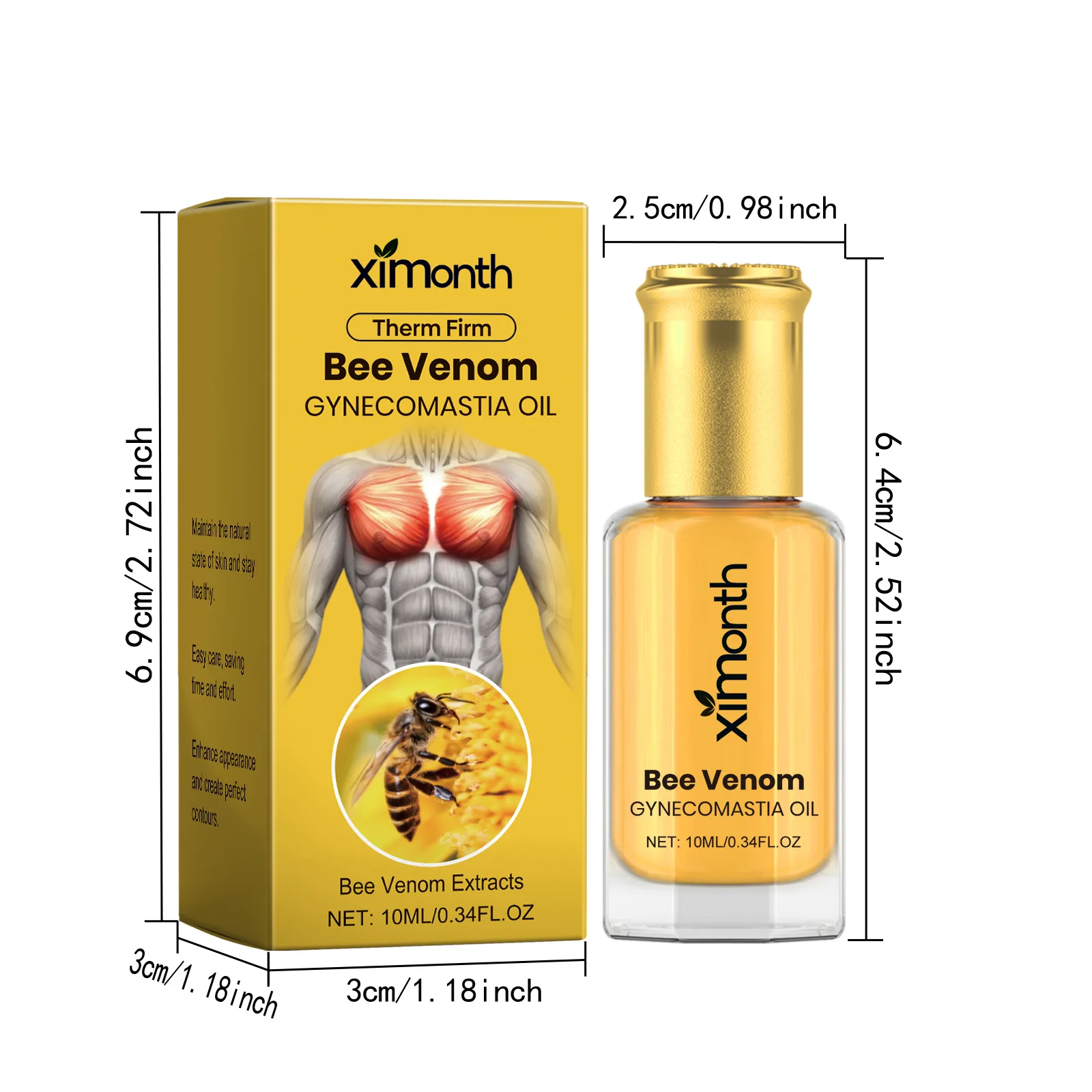 Man Chest Firming Oil Gynecomastia Tightening Remove Excess Fat Strengthen Chest Muscles