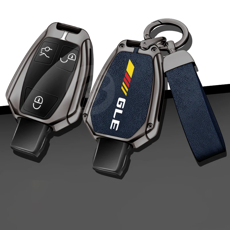 

Zinc Alloy Car Key Cover Case for Benz Gle 350 W166 W167 53 Protective Buckle Keyless Shell Bag Keychain Interior Accessories