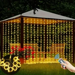 LED Curtain String Lights for Home & Event Decoration - Festive Ambiance Lighting (Warm)