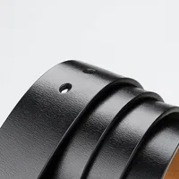 Мужской ремень из натуральной кожи без пряжки шириной 3,8 см без пряжки, мужской черный, коричневый ремень, корпус — изображение 6