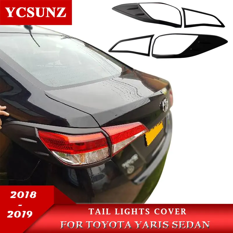 Tail Lights Cover For Toyota Yaris Sedan 2018 2019 Accessories rear