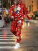 Christmas Hoodies Pants 2pcs Sets 3D Print Adult Kid Two Pieces Tracksuit New Year Party Couple Xmas Gift Jogging Suits 1