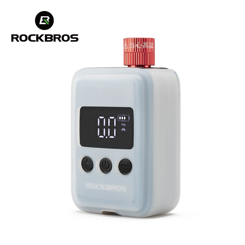 Rockbros bomba de ar elétrica portátil para bicicleta de bolso, 150 psi, com pressão digital, mini compressor rápido recarregável, inflador de pneus