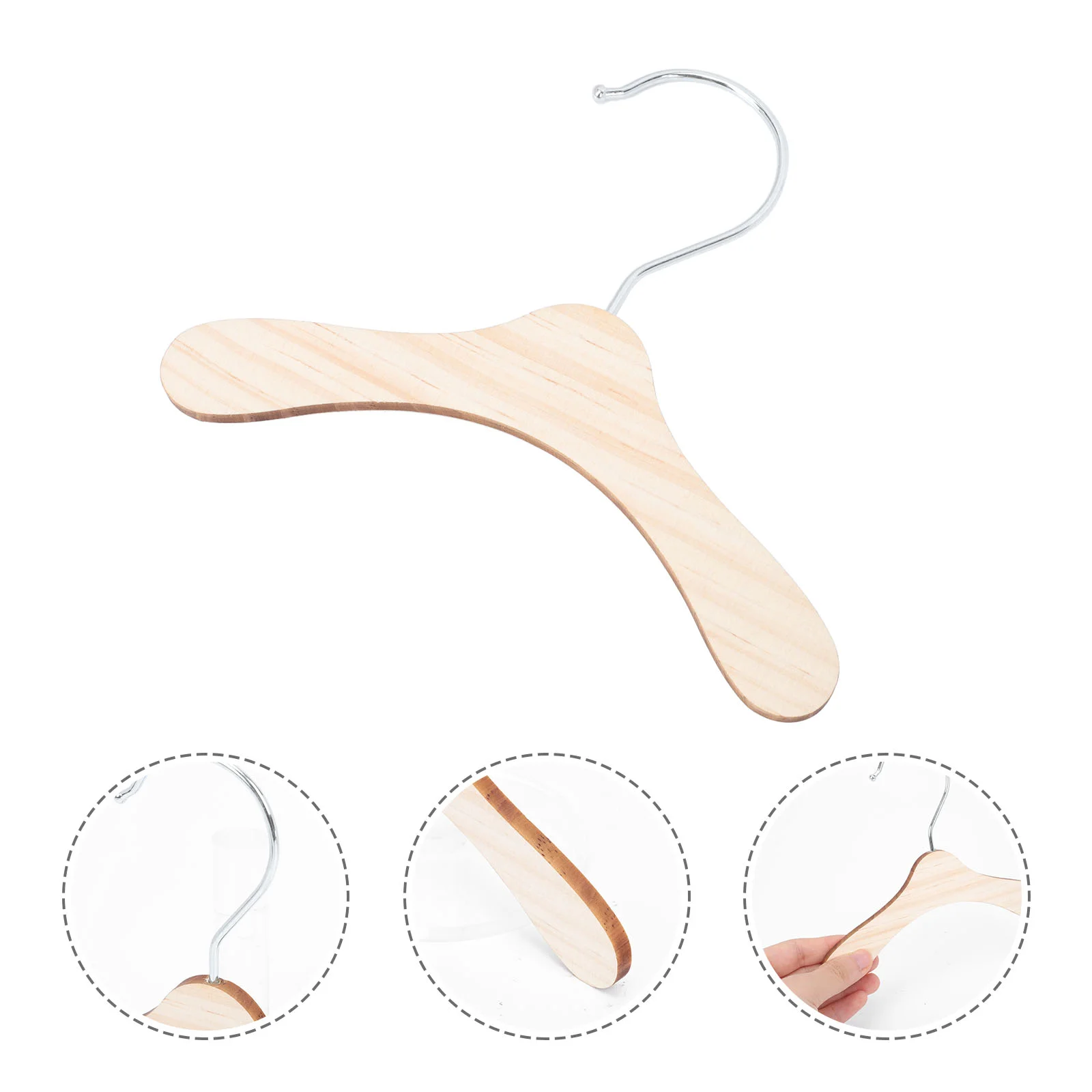 

10 Pcs Pet Hanger Children's Hangers Dog Skirt Baby Accessories for Dolls Wooden Clothes