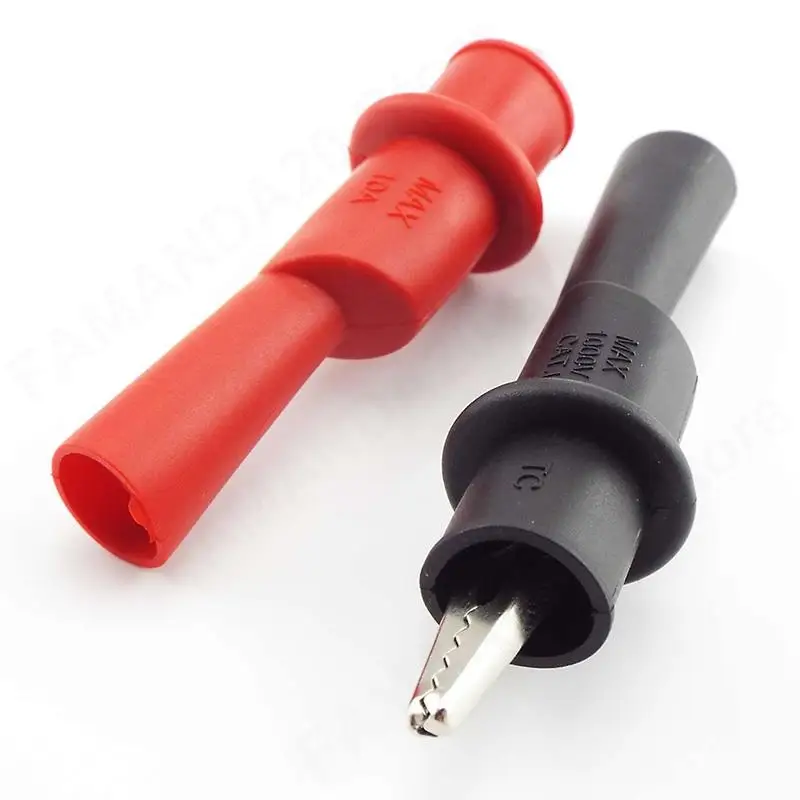 Insulation Alligator Clip 2mm Socket Metal Crocodile Clamp Test Accessories Multimeter 1000V/10A M20 1 Pair alligator clips