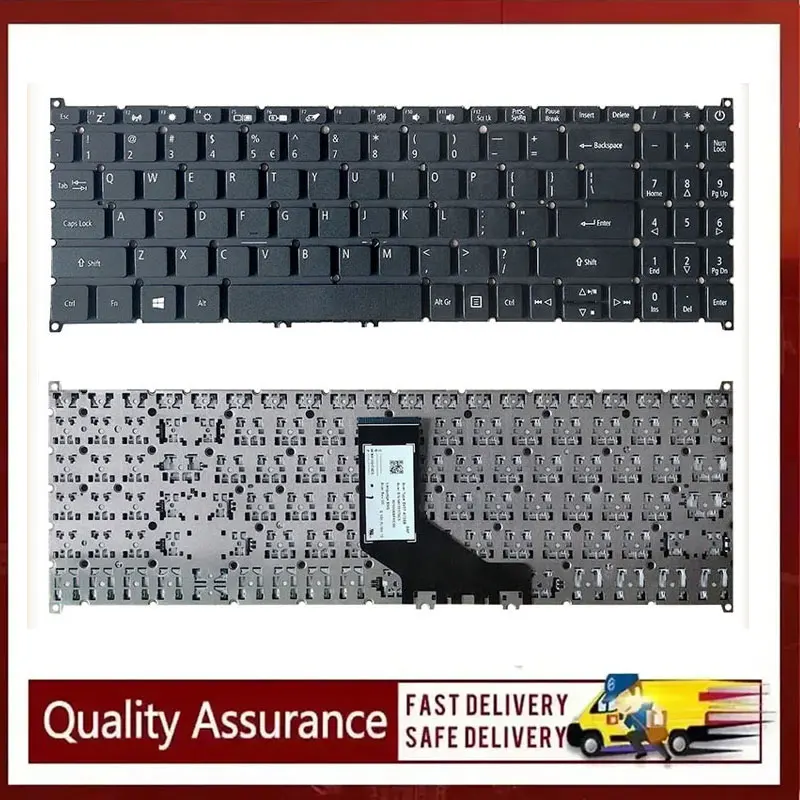 

New Laptop Keyboard For ACER FUN S50-51 A315-55G A515-53 EX215-51 US Black
