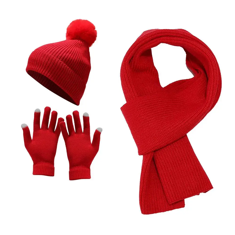 Winter Beanie Warmer Knit Stocking Stuffers Women Hat Scarf Gloves Headband Set For Outdoor Travel_voghion.com