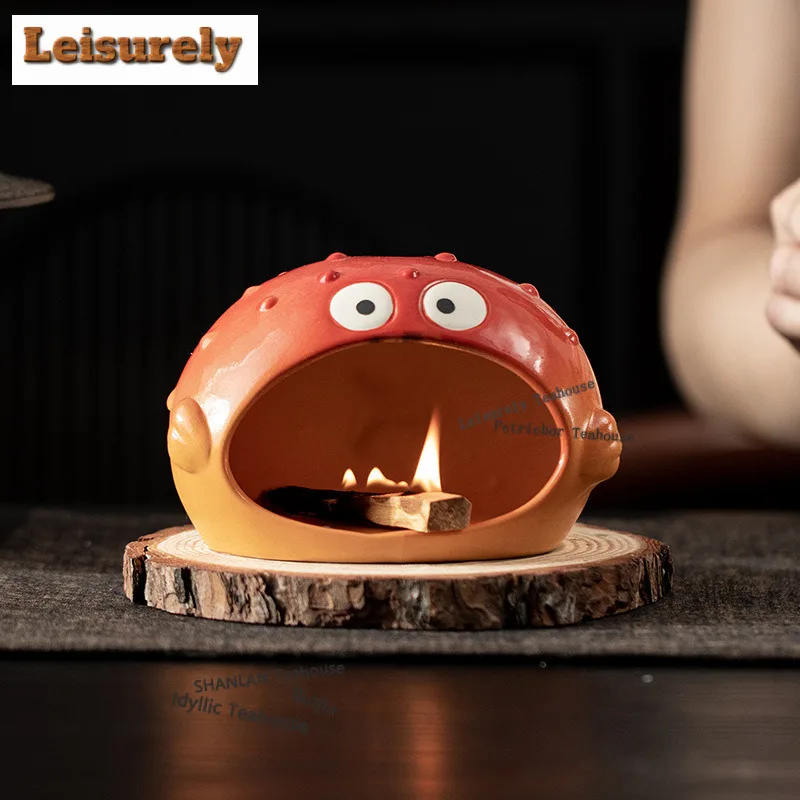 Creative Ceramic Small Porpoise Incense Holder Mist Smoking Steamers Incense Burners Consecrate Censer Tea Items Ornaments Gift