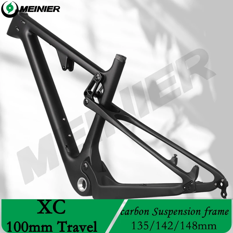 Cadre Complet Suspension VTT XC 29" Carbone – Queue Douce, Choc Arrière, Compatible Boost