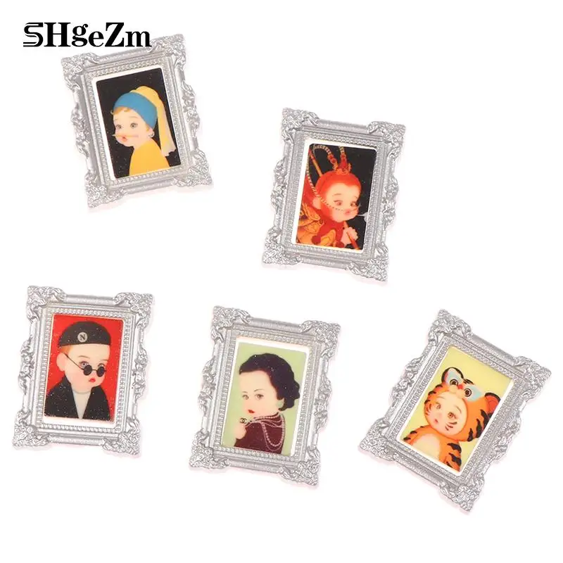 112 Mini Dollhouse Miniature Photo Frame Antique Manny Frame Oil