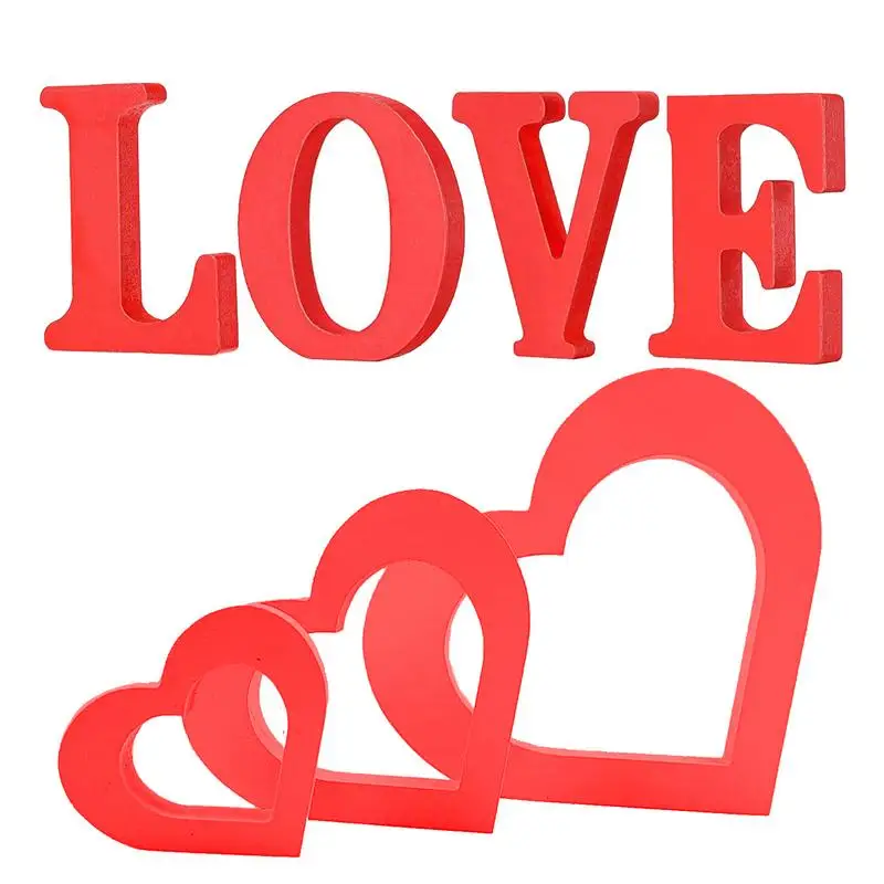 

Heart Red Sculpture Ornament Creative Heart Sign Heart Theme Sign Red Sculpture for Bedroom Dining Room Living Room Kitchen