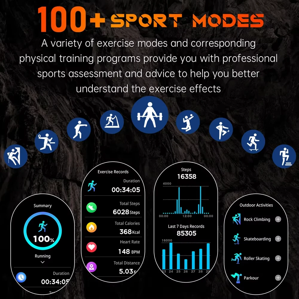 LIGE Smart Watch Men 360*360 Full Touch Screen Heart Rate Bluetooth Call Watches 3ATM Waterproof Man Smartwatch For Android iOS