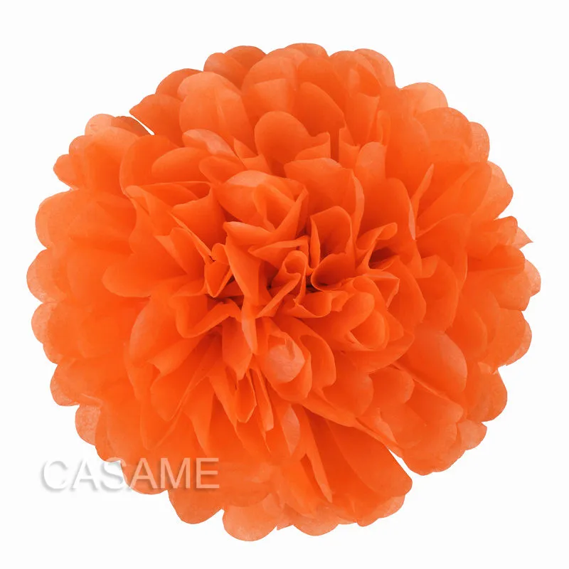Set of 5 Colorful Tissue Paper Pom Poms for Party and Event Decor