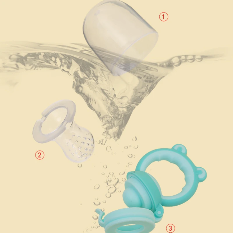 Baby Fruit Feeding Pacifier Food Grade Silicone Safe Fresh Food Pacifier Bottle 0-3Years