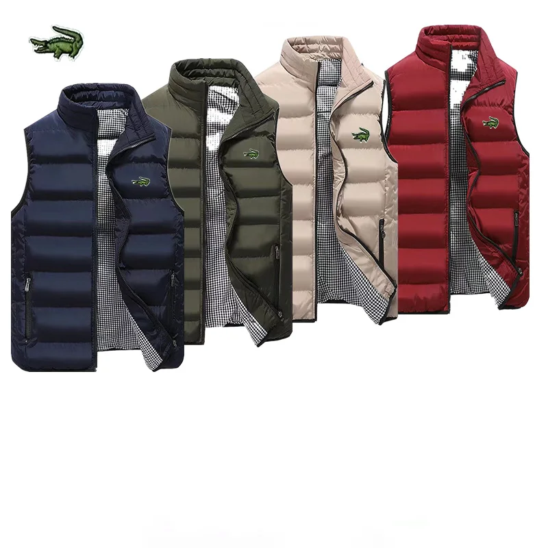 

Men's Autumn and Winter High Quality Brand Cotton Tank Top Jacket Hot Selling Fashion Casual Comfort Sleeveless Thickened Jacket