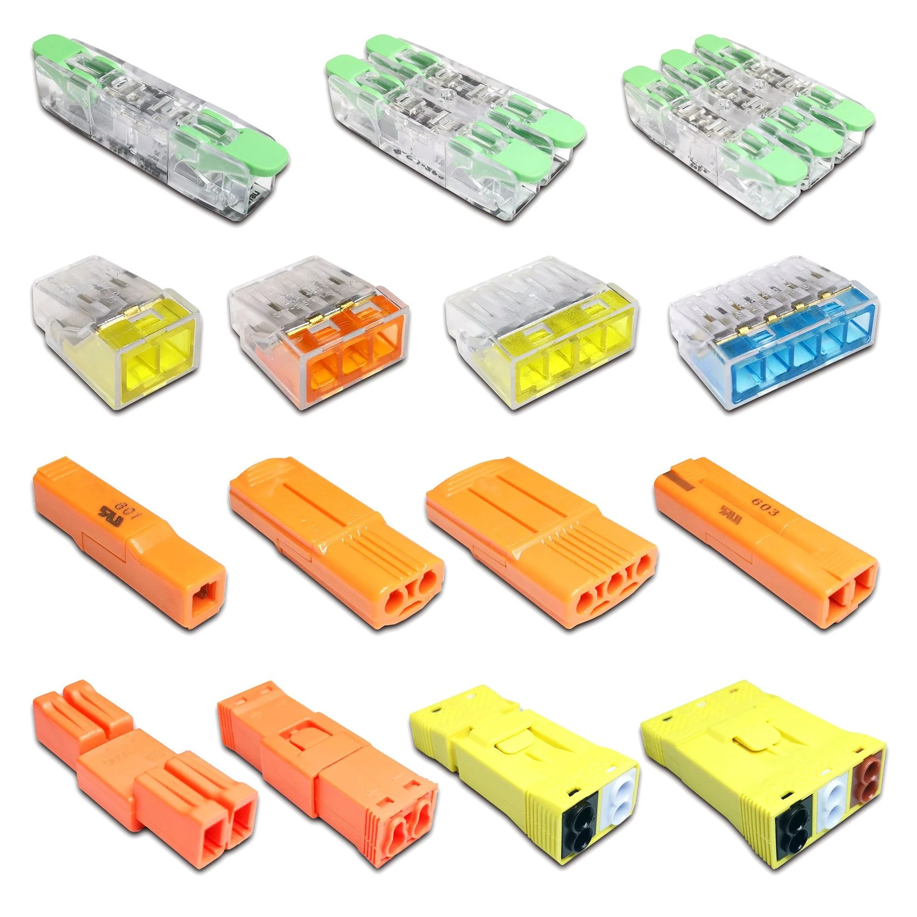 Mini Fast Wire Cable Connectors Universal Compact Conductor Spring Splicing Wiring Connector Push-in Terminal Block 601 412 battery disconnect switch