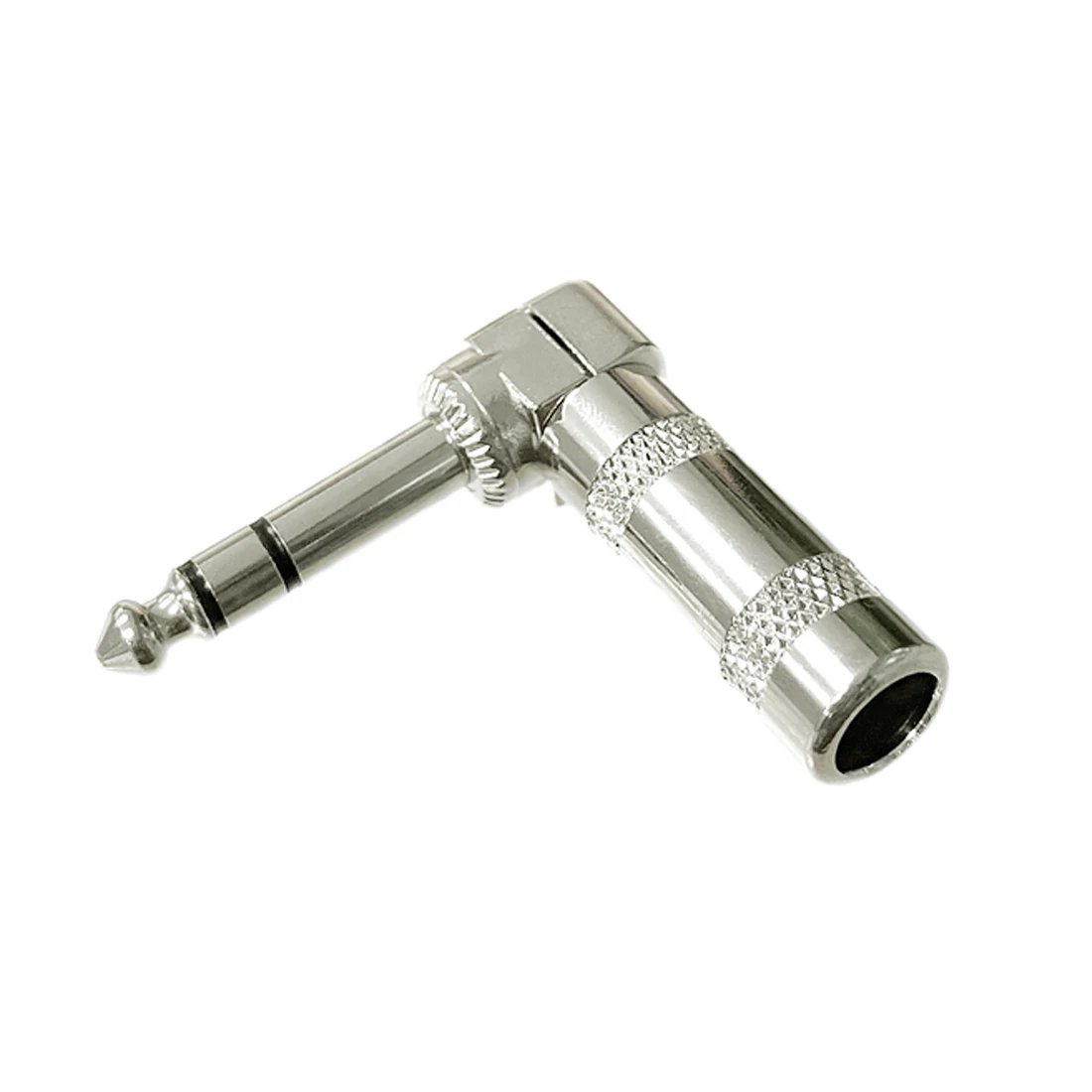 

6.35mm Male Right Angle Connector Microphone Plug Big 3 Core Soldering