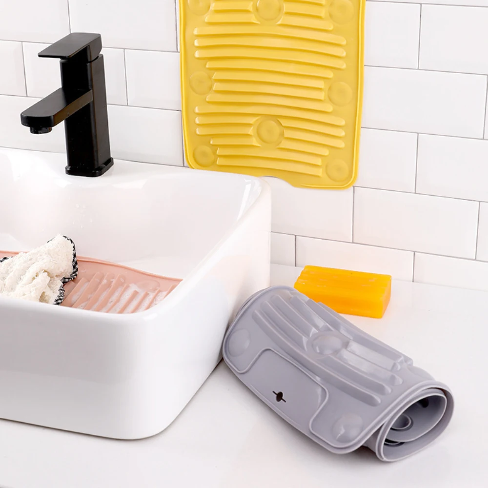 Silicone Foldable Non-Slip Laundry Board For Hand Washing Clothes Portable laundry board