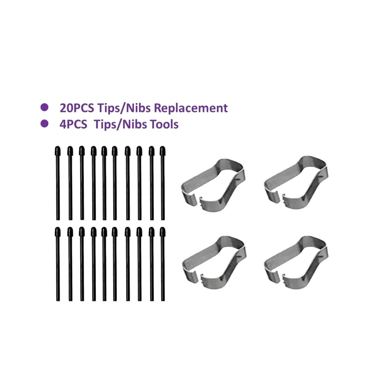 (20 Pack) Marker Pen Replacement Nibs for Remarkable 2 Stylus Pen Soft Black Tips