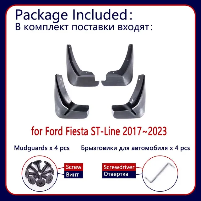 Schmutzfänger Schlamm Flaps Splash Guards Kotflügel Für Ford Fiesta 5 6 7  RS ST ST150 ST180 ST200 ST-LINE ST500 Zetec S Rally Mit Aufkleber -  AliExpress