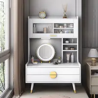 Coiffeuse de luxe avec baie vitrée, Table de maquillage pour balcon, Simple, petit appartement, chambre à coucher, rangement, meubles de chambre à coucher 3