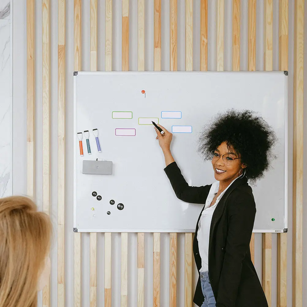 54Pcs 자기 라벨 스티커 화이트보드 냉장고 사물함 조직을 위한 유연한 건식 지우기 쓰기 가능 태그