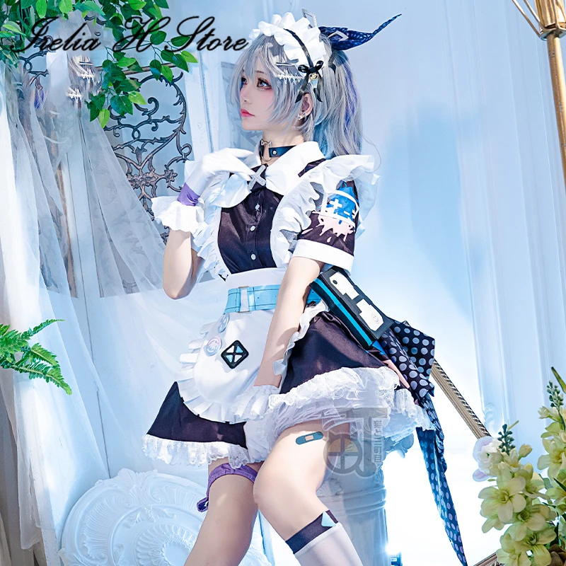 

Irelia H Store Silver Wolf from Honkai Star Rail Silver Wolf Cosplay Costume Game Anime maid dress female fan art