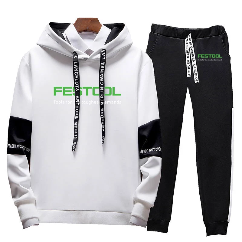 Festool 2023 Spring and Autumn New Style Printing Men High Quality Fashionable Lace-up Designe Sets Hoodie Sweatpants Suits