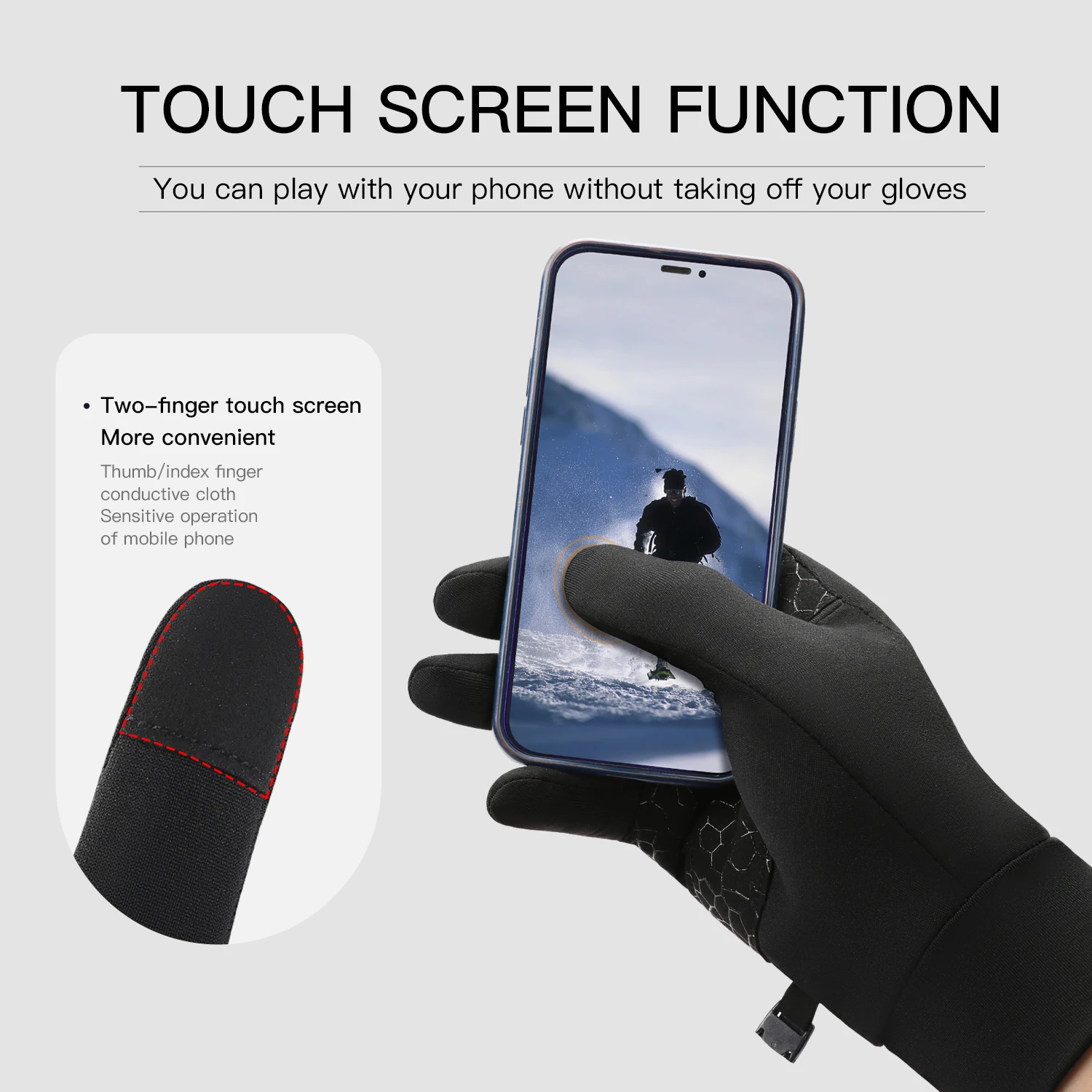 Sports Outdoor Running Men's Winter Warm Knitted Touchscreen Cycling Gloves Women's Autumn/Winter Thin Edition with Velvet