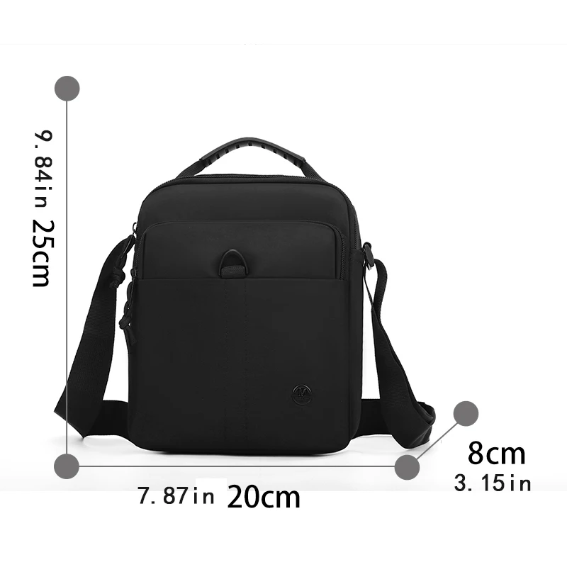Black Crossbody Bag - Safety Rear Pocket - Adjustable Straps - Perfect for Daily Commuting, Holiday Travel, Streetwear, and Holi