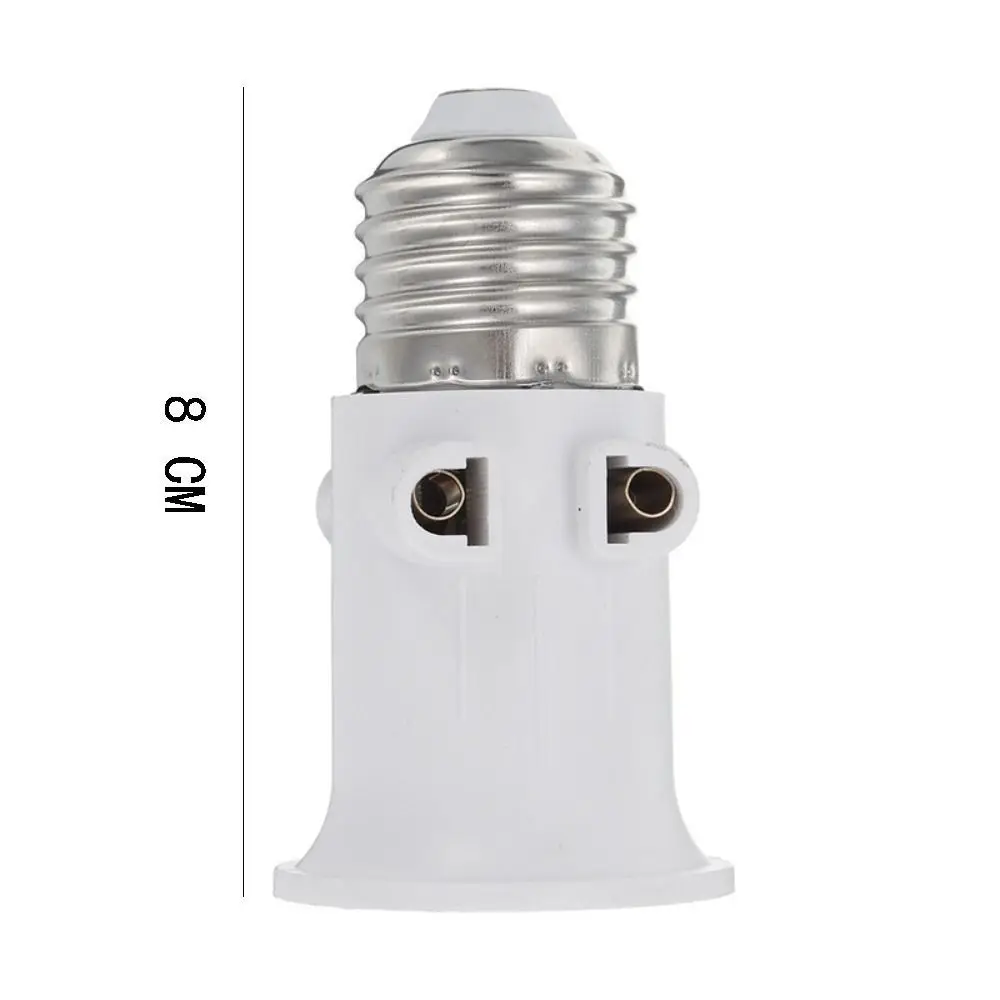 White ABS E27 EU LED Bulb Adapter Socket