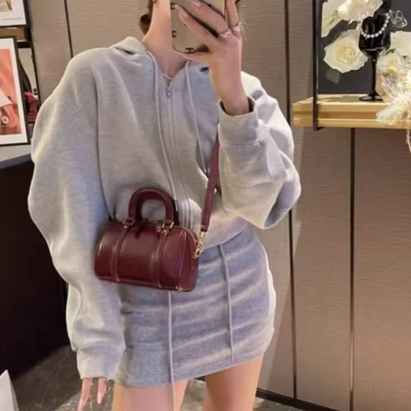 JIAERDI Retro Cylinder Pillow Handbag Women Soft Leather Large Capacity Shoulder Bags Ladies Premium Luxury Design Crossbody Bag