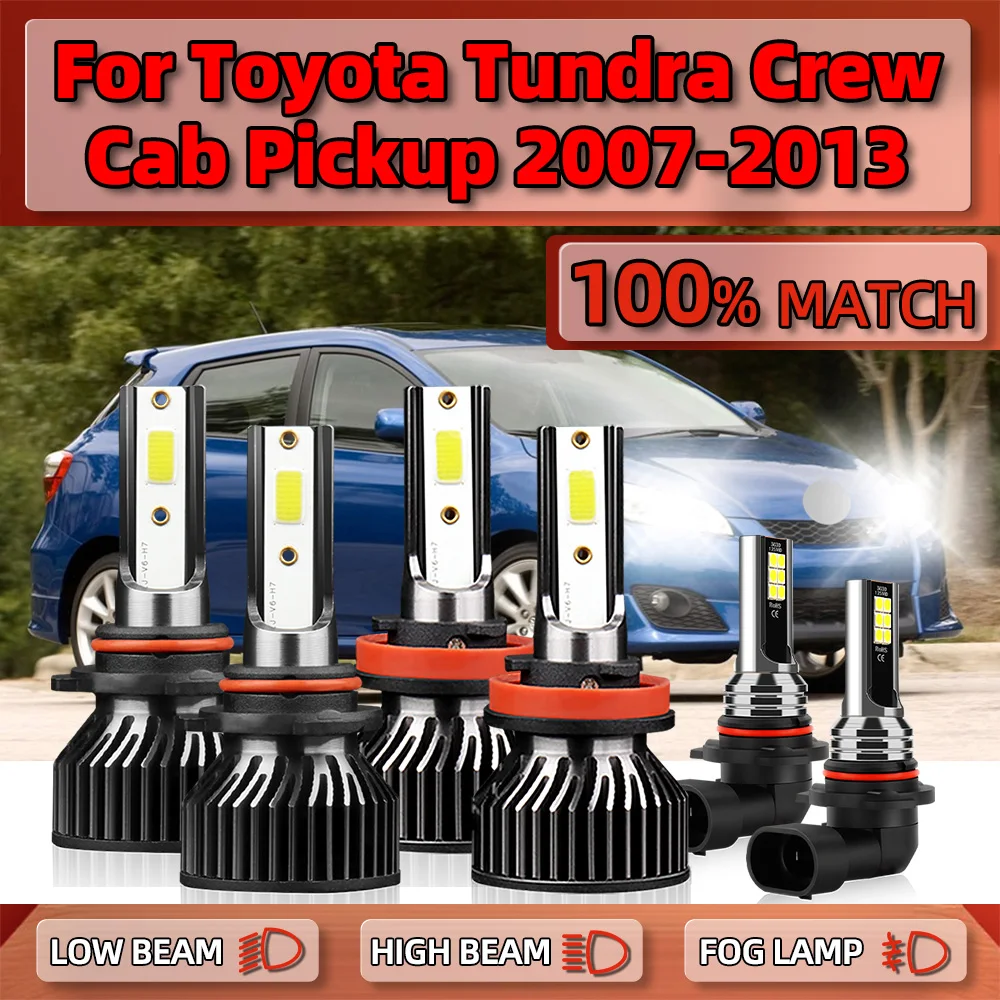 

60000LM LED Headlights 6000K CSP Chips Car Lights Plug and Play 12V For Toyota Tundra Crew Cab Pickup 2007-2010 2011 2012 2013