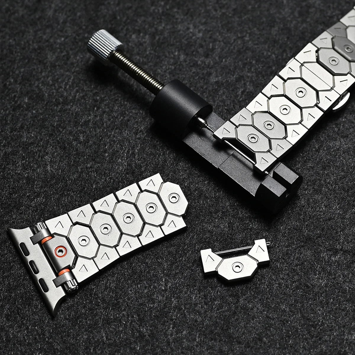 Elegant Titanium Finish Stainless Steel Strap