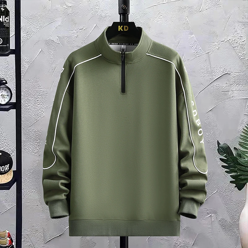 

Men's Long Sleeve Colorblock Letter Print Sweatshirt - Trendy Fashion for Casual Style