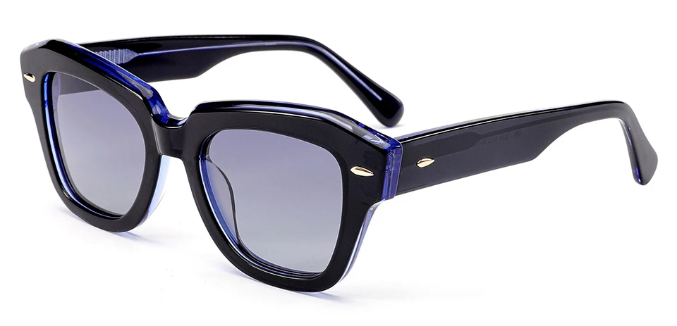 Chunky Acetat Rahmen Polarisierte Sonnenbrille Frauen Trendy Cat Eye Geometrische Sonnenbrille Für Männer Niet Sol De Janeiro UV400 – Detail 8