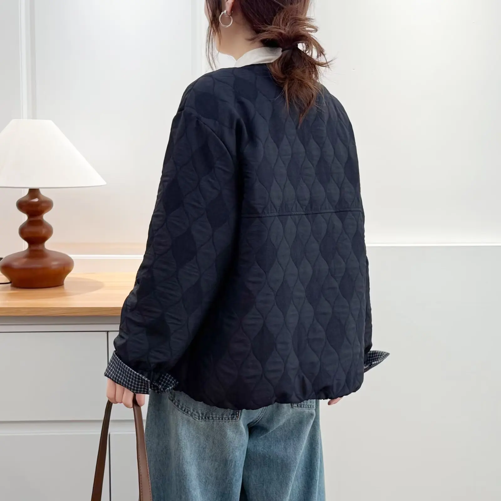 XXXXL Fashion Plus Size Women's Parkas Fake Two Pieces Padded Jackets For 2025 autumn/winter Korean Style Casual Warm Coats 2508