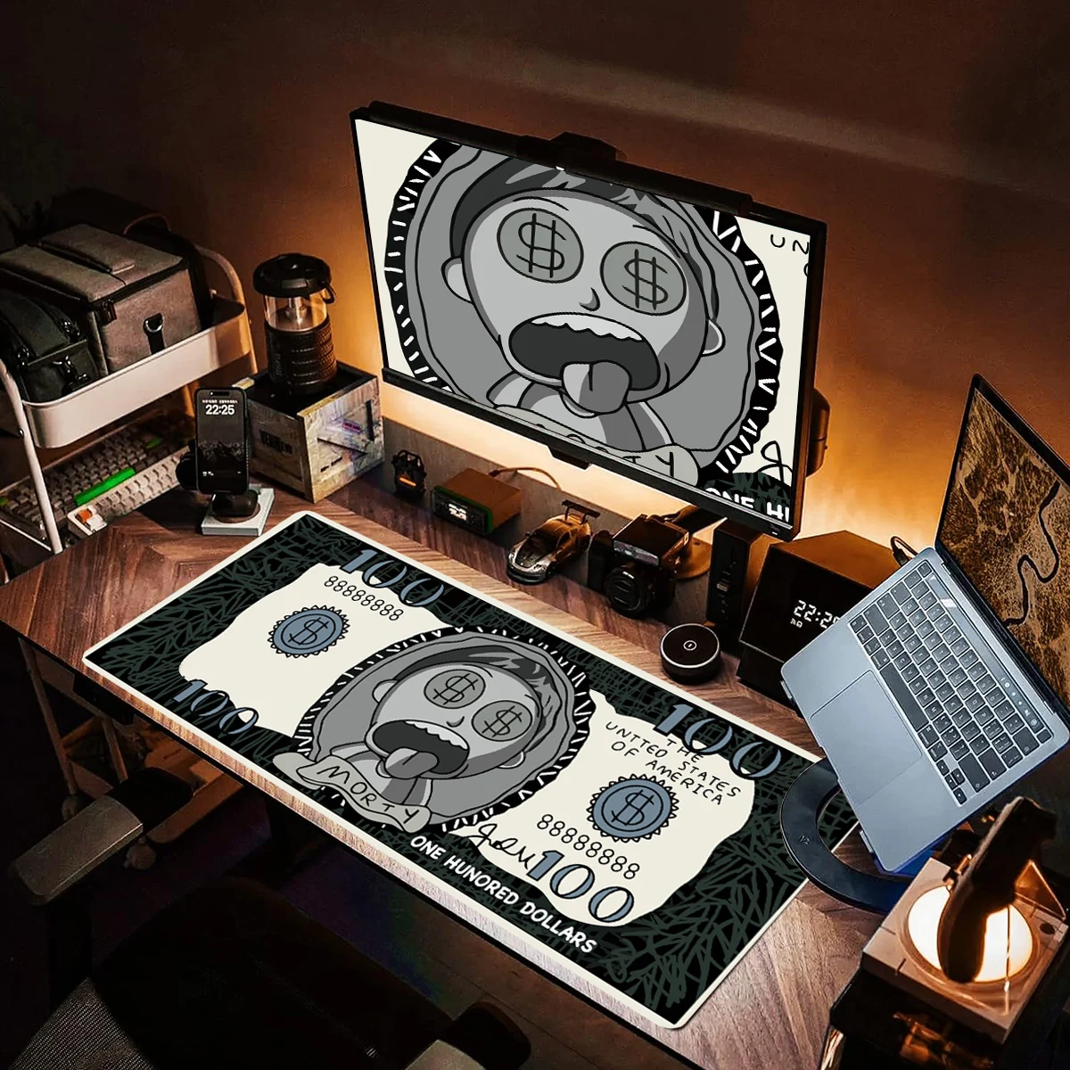 100 Dollar 31.5 X 11.8 Inch Keyboard Mouse Pad, 3D Gaming Mouse Pad, Gift Mouse Pad With Non-Slip Rubber Base 4