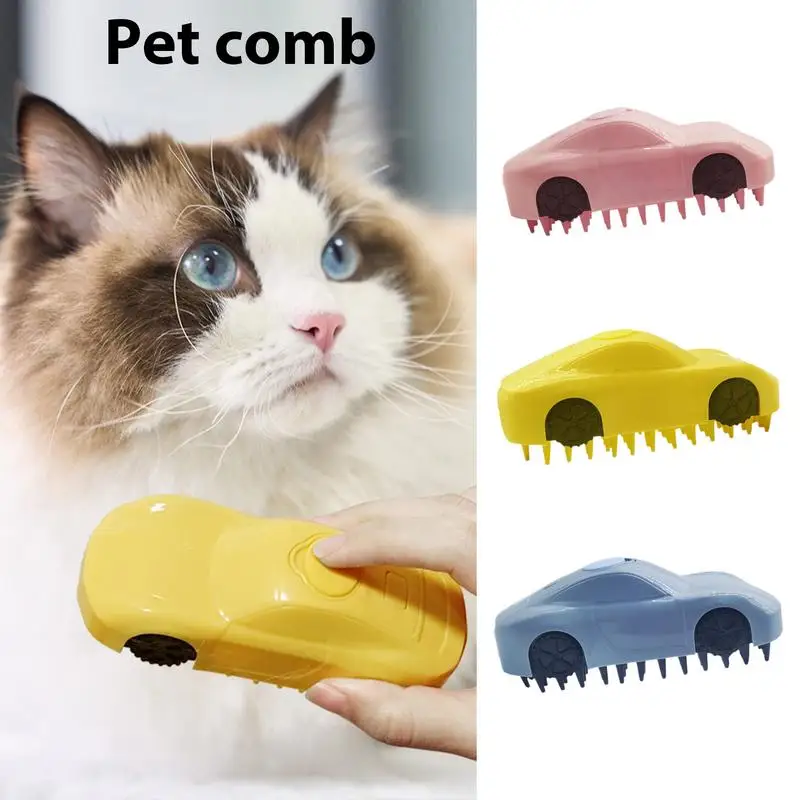 

Cat Steam Brush 3 In 1 Car Shape Cat Grooming Brush Dog Brushes With Steam Pet Massage Comb Pet Hair Grooming Combs supplies