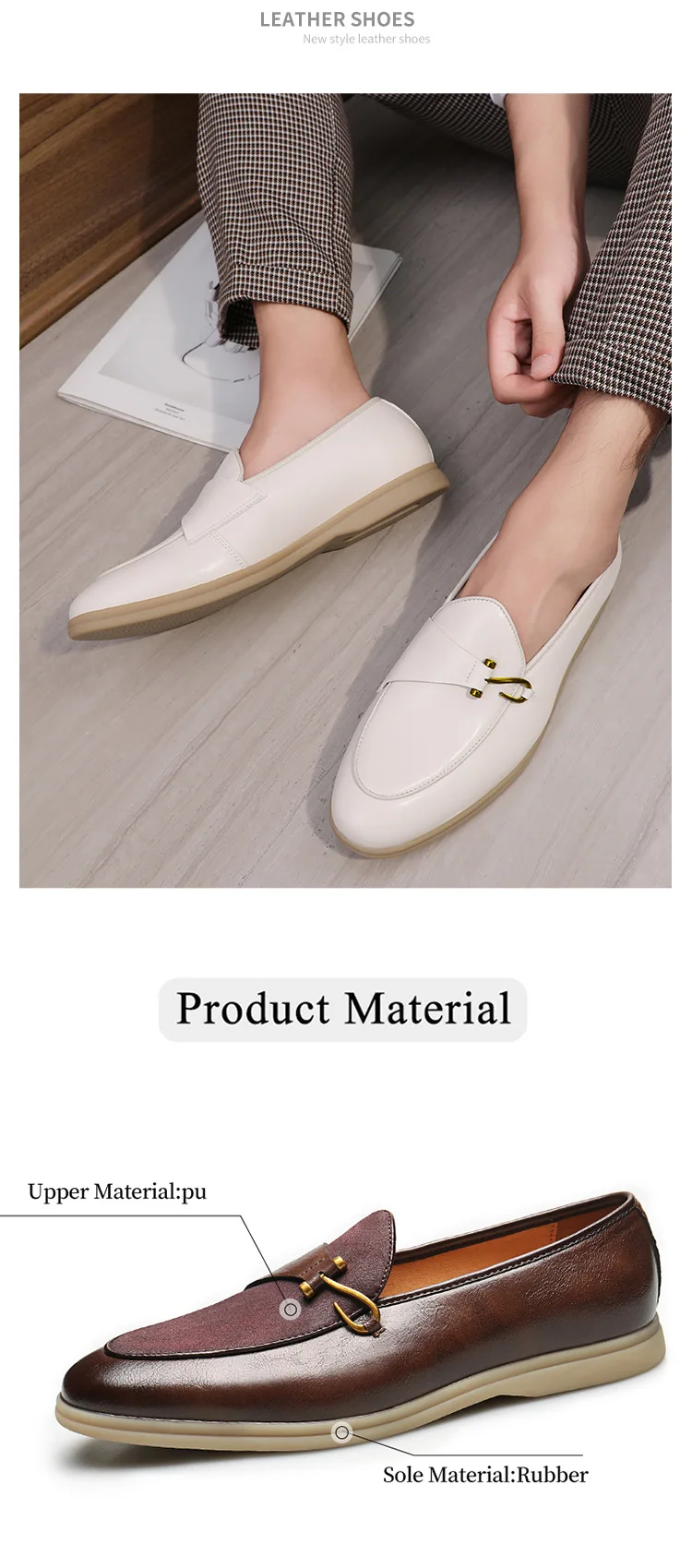 Brand Men's Casual Leather Shoes Mens Fashion Patchwork Party Wedding Loafers Moccasins Men Slip-on Comfortable Driving Flats