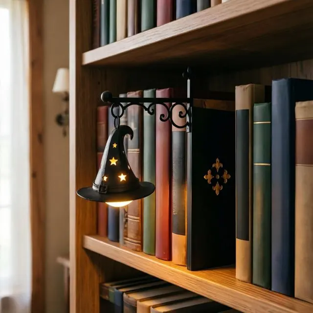 Halloween Retro Bookshelf Lighting Wall Mounted Reading Lamp Metal - Image 3