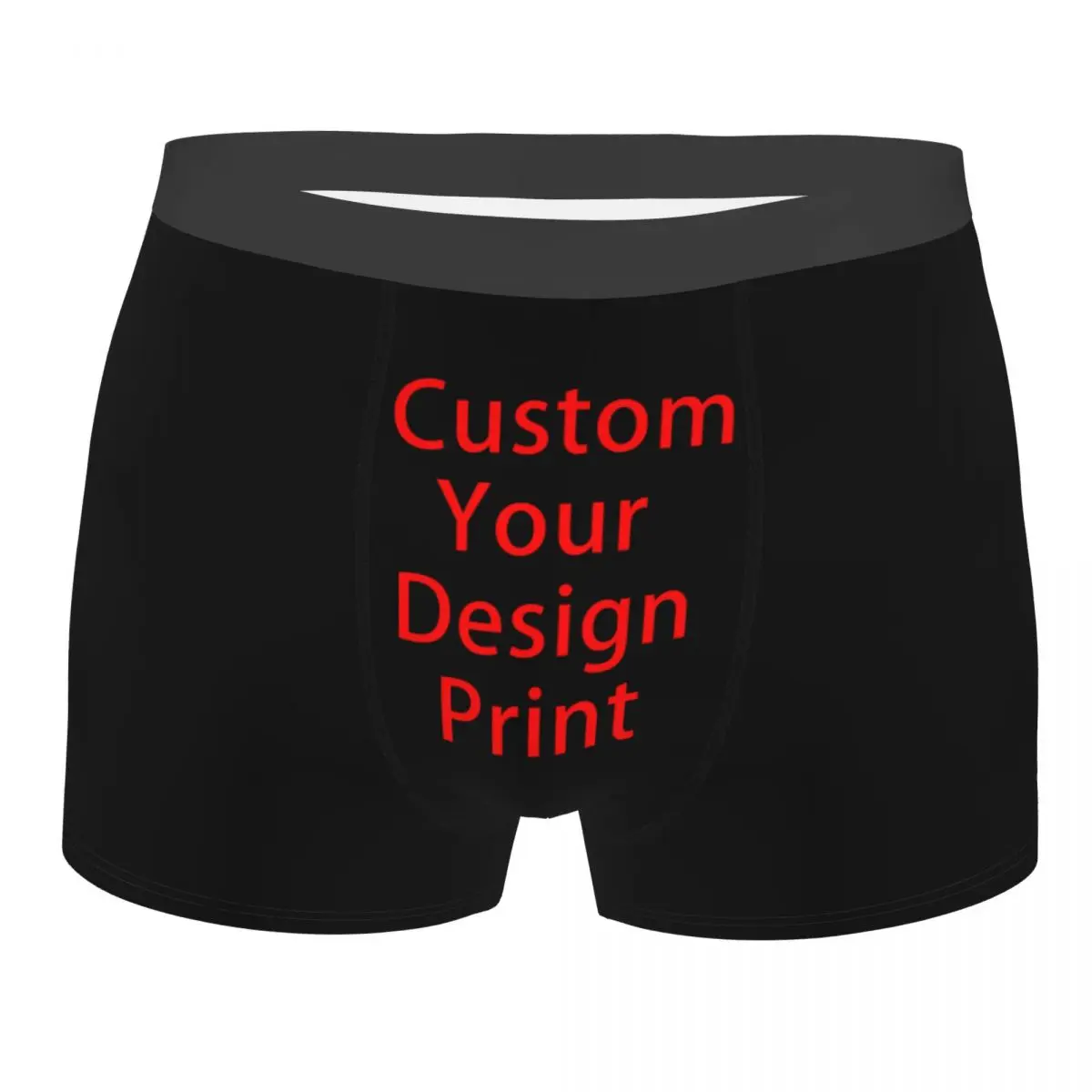 

Male Sexy Custom Your Design Underwear Customized Logo Printed Boxer Briefs Men Soft Shorts Panties Underpants